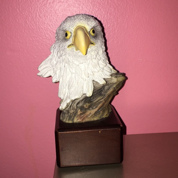 Antique Vintage American Bald With Wood Base - Picture 1 of 4